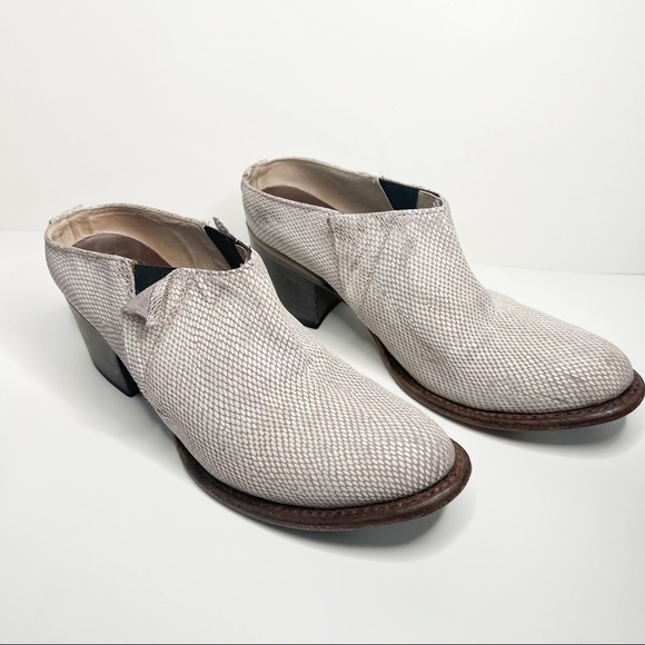 Freebird by Steven White Leather Snakeskin Mules size 7 - Picture 4 of 6
